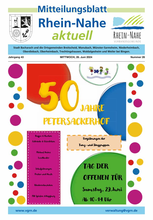 Rhein-Nahe aktuell Titelblatt 26/2024