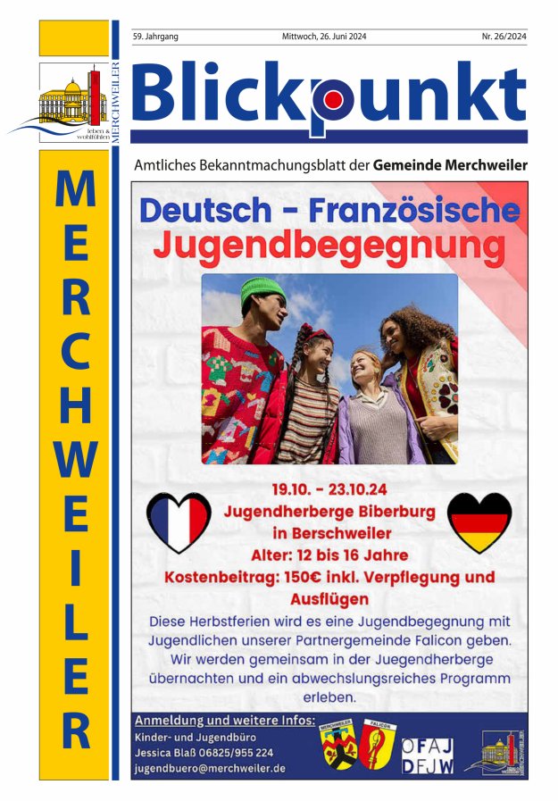 Blickpunkt Merchweiler Titelblatt 26/2024
