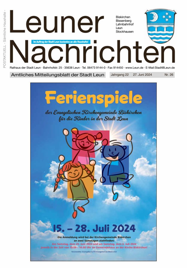 Leuner Nachrichten Titelblatt 26/2024
