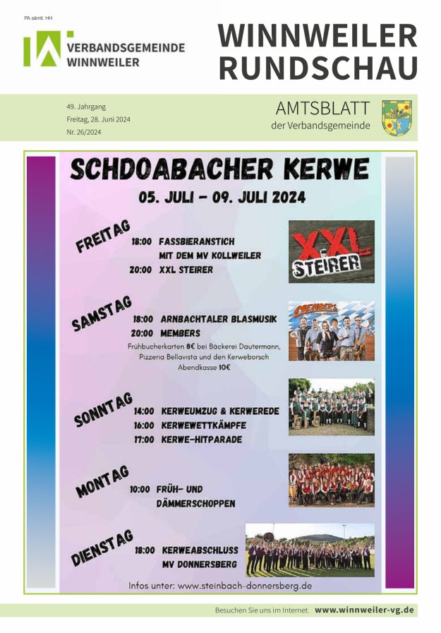 Winnweiler Rundschau Titelblatt 26/2024