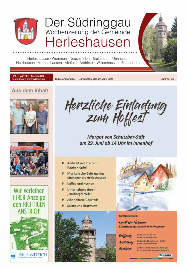 Der Südringgau Titelblatt 26/2024