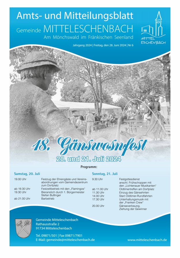 Amts- und Mitteilungsblatt Gemeinde Mitteleschenbach Titelblatt 06/2024