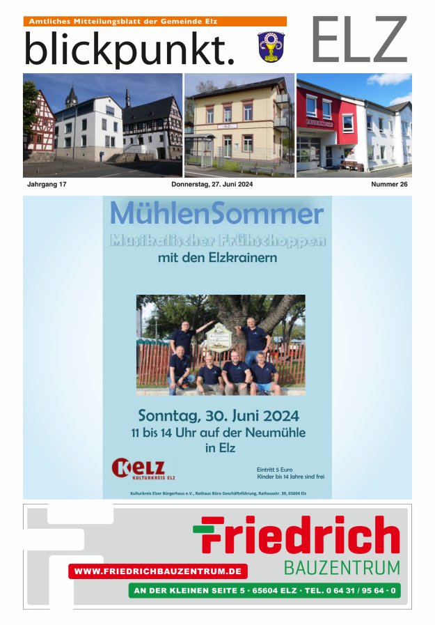 Blickpunkt Elz Titelblatt 26/2024