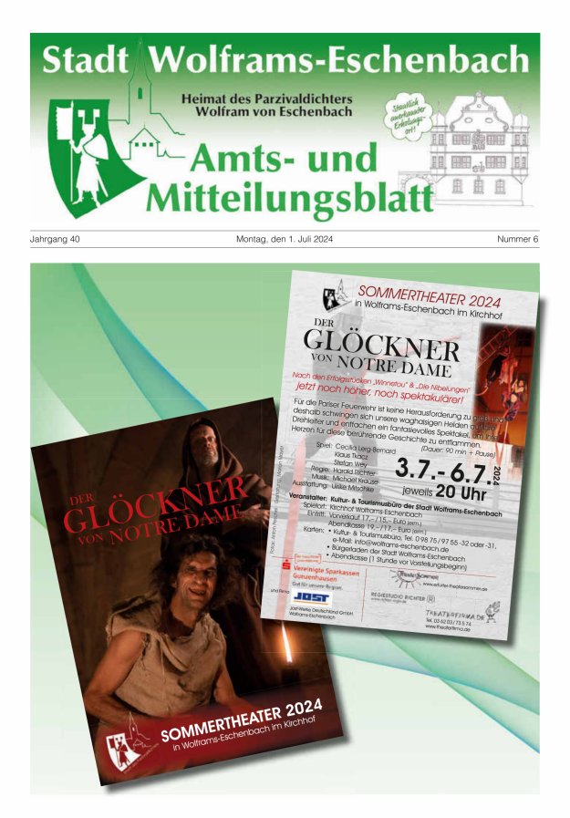 Amts- und Mitteilungsblatt Stadt Wolframs-Eschenbach Titelblatt 06/2024
