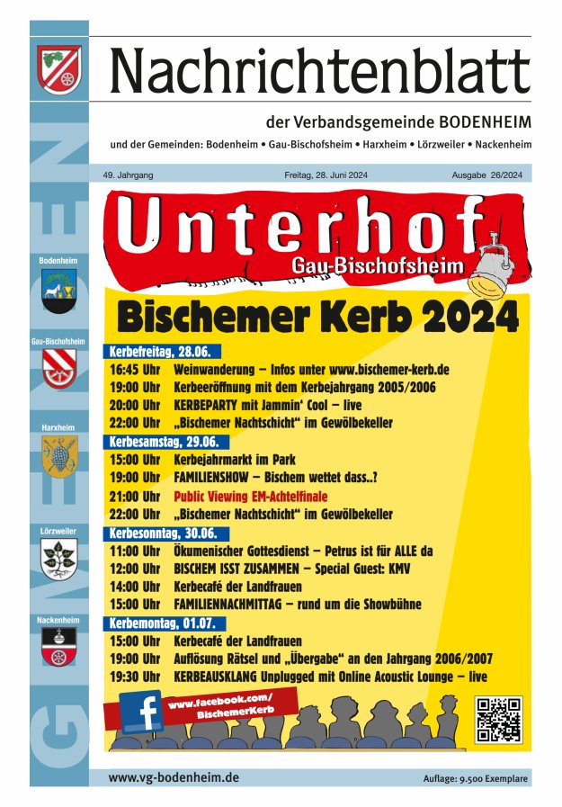 Nachrichtenblatt der VG Bodenheim              Titelblatt 26/2024