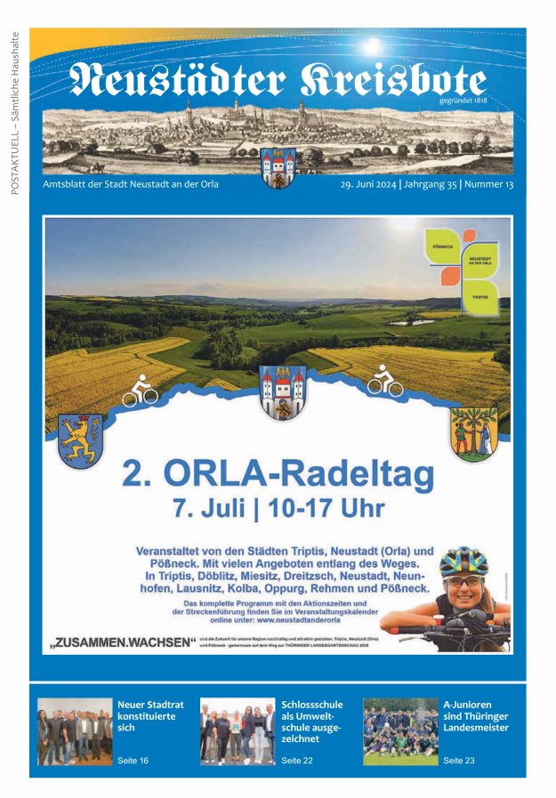 Neustädter Kreisbote Titelblatt 13/2024
