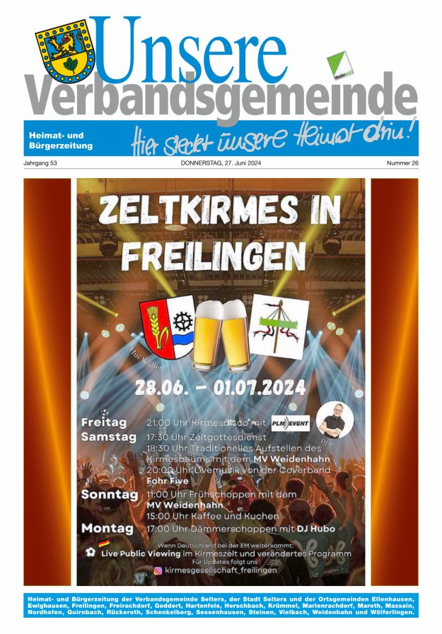 Unsere Verbandsgemeinde Selters Ww Titelblatt 26/2024