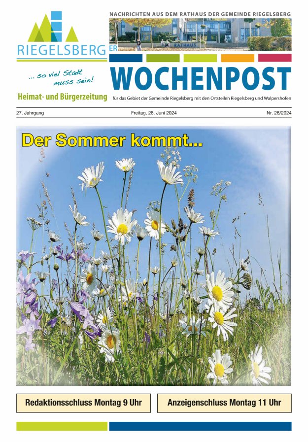 Riegelsberger Wochenpost Titelblatt 26/2024