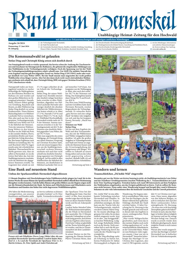 Rund um Hermeskeil Titelblatt 26/2024