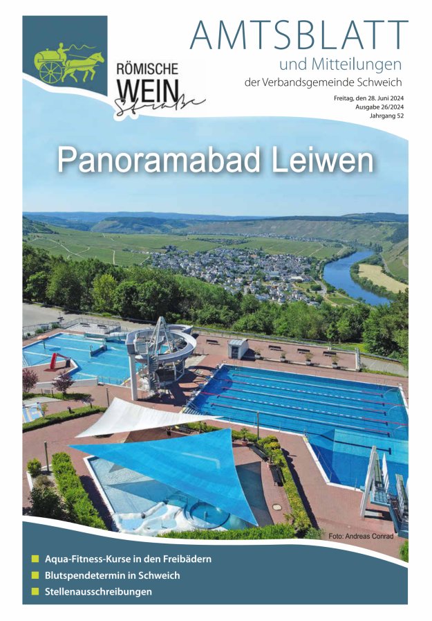 Amtsblatt VG Schweich Titelblatt 26/2024