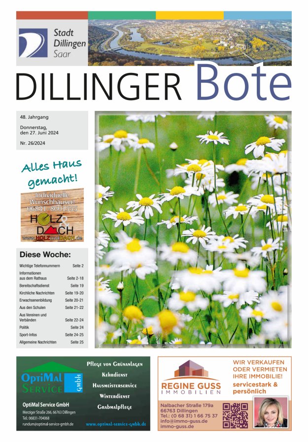 Dillinger Bote Titelblatt 26/2024