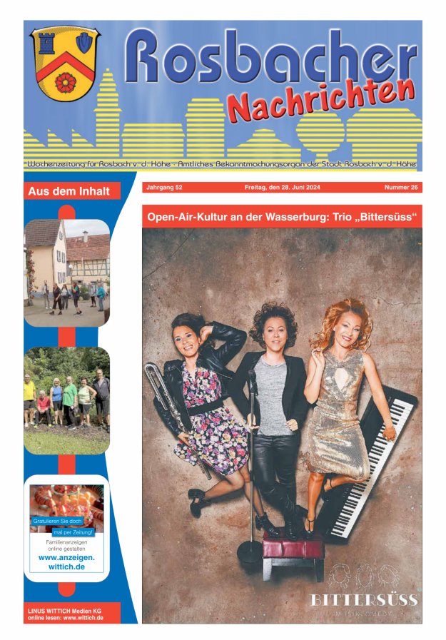 Rosbacher Nachrichten Titelblatt 26/2024