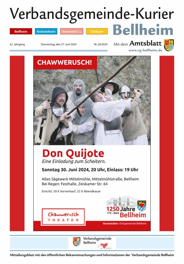 Verbandsgemeinde-Kurier Bellheim Titelblatt 26/2024