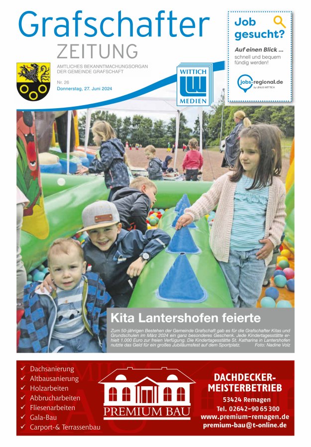 Grafschafter Zeitung Titelblatt 26/2024