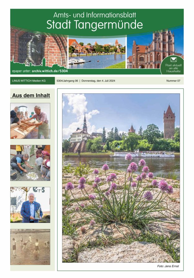 Tangermünde Titelblatt 07/2024