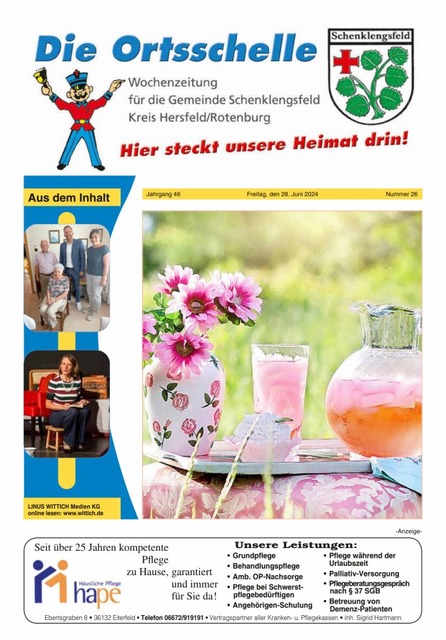 Die Ortsschelle Titelblatt 26/2024