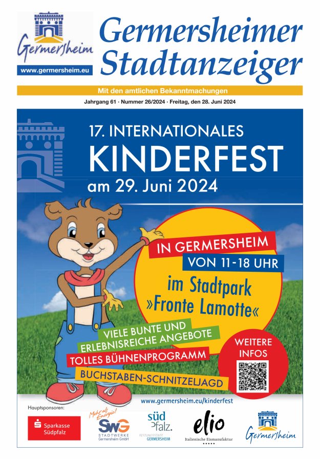 Germersheimer Stadtanzeiger Titelblatt 26/2024