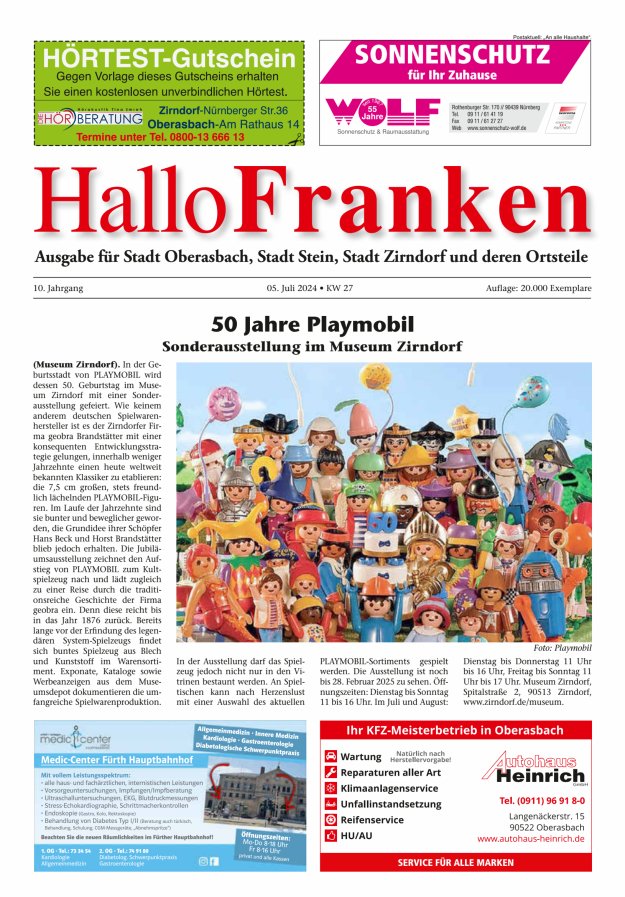 Hallo Franken Fürther Umland Titelblatt 06/2024
