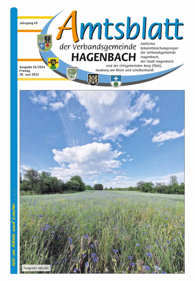 Amtsblatt der VG Hagenbach Titelblatt 26/2024