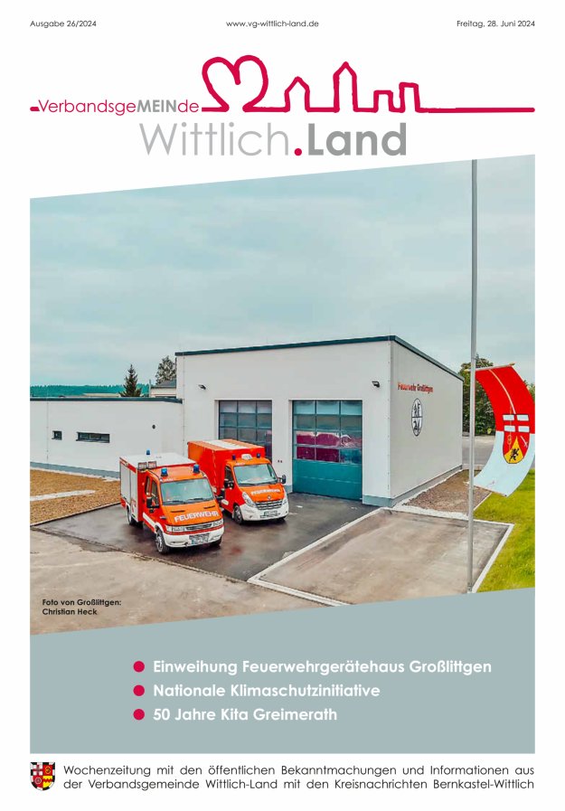 Mein Wittlich.Land Titelblatt 26/2024