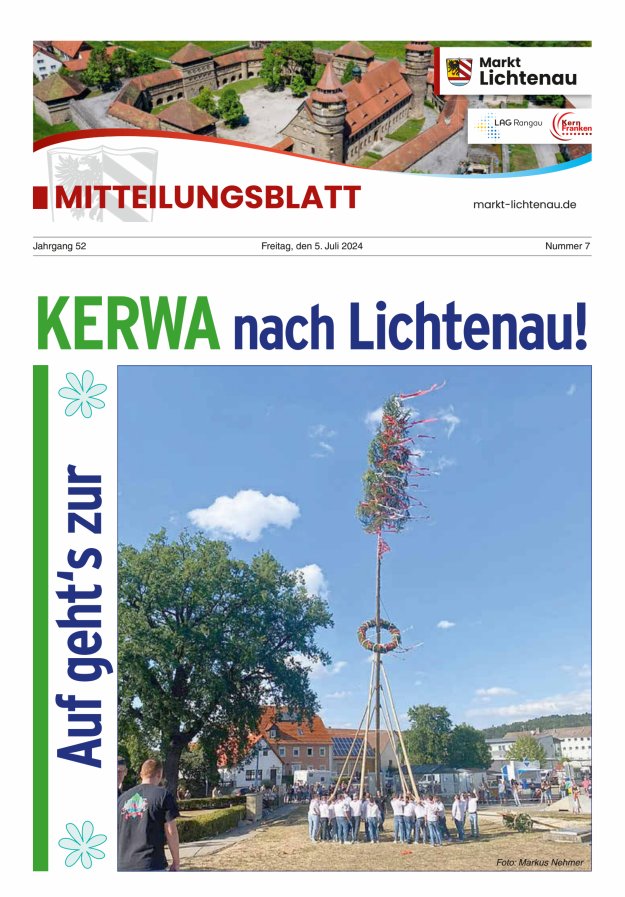 Markt Lichtenau in Bayern Titelblatt 07/2024