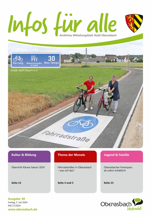 Stadt Oberasbach Titelblatt 30/2024