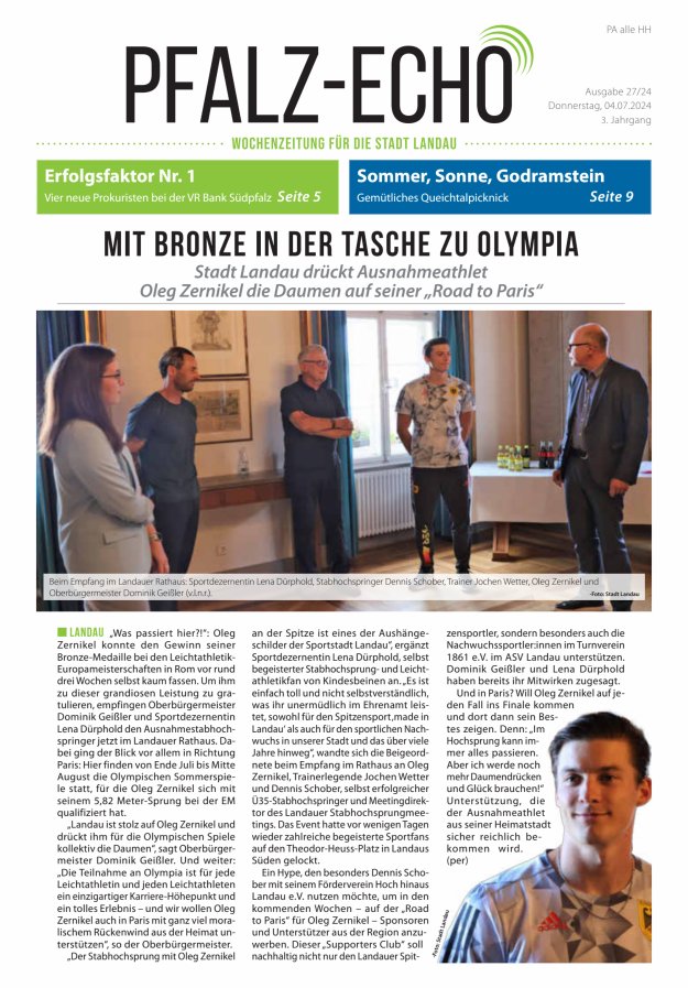 Pfalz-Echo Titelblatt 27/2024