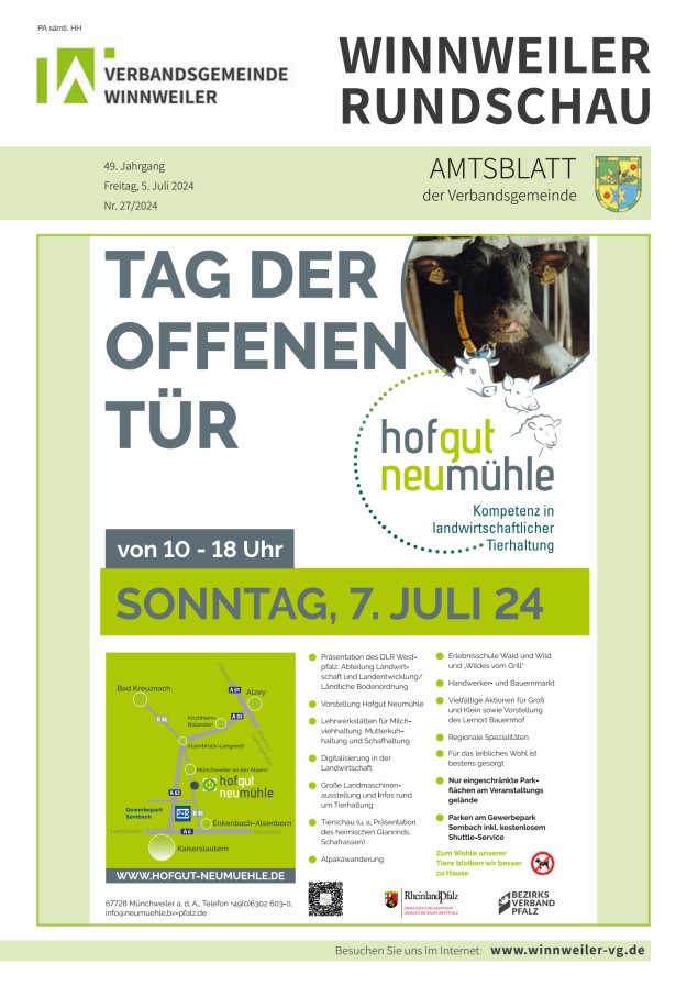 Winnweiler Rundschau Titelblatt 27/2024