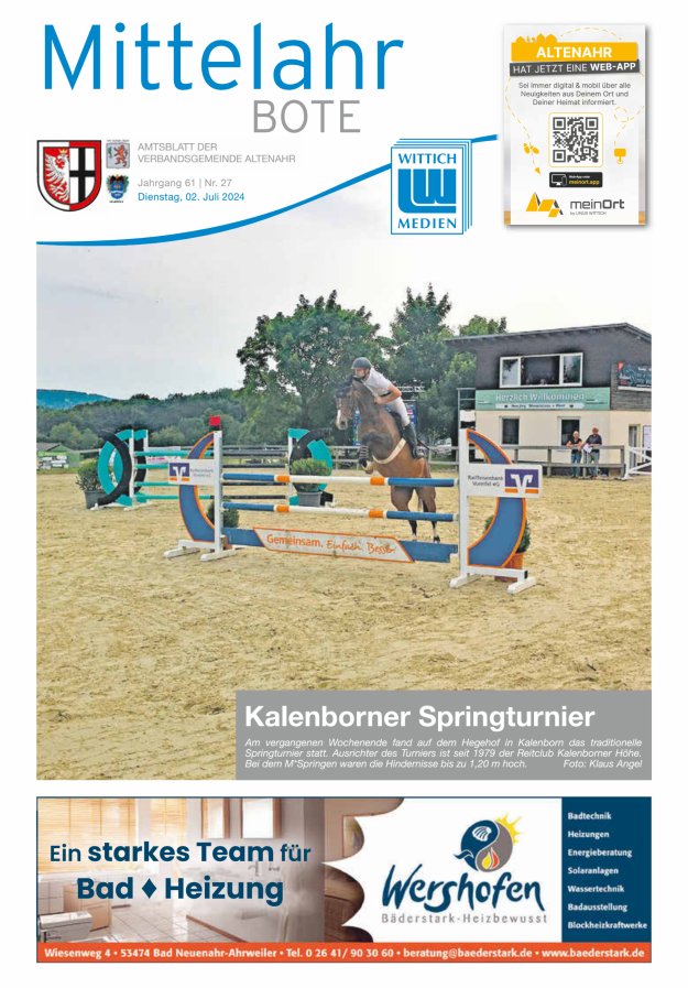 Mittelahr Bote Titelblatt 27/2024