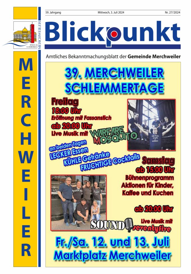 Blickpunkt Merchweiler Titelblatt 27/2024
