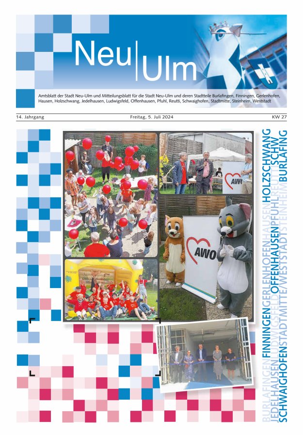Amtsblatt der Stadt Neu-Ulm und Mitteilungsblatt für die Stadt Neu-Ulm Titelblatt 27/2024