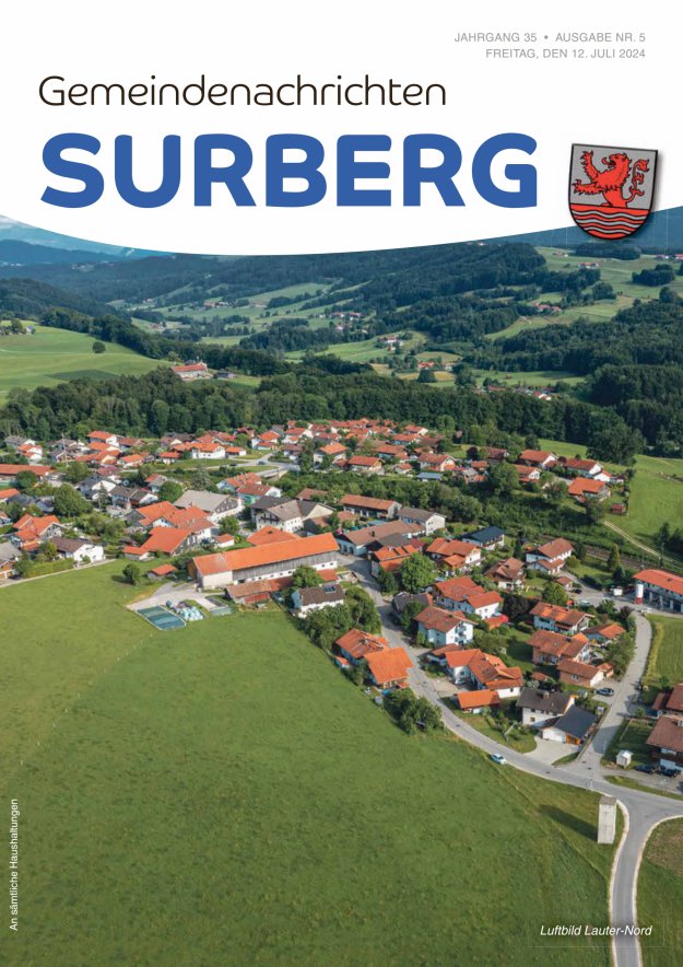Gemeindenachrichten Surberg Titelblatt 05/2024