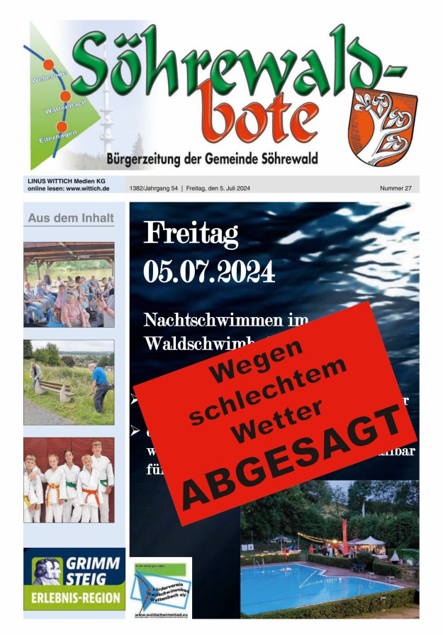 Söhrewaldbote Titelblatt 27/2024