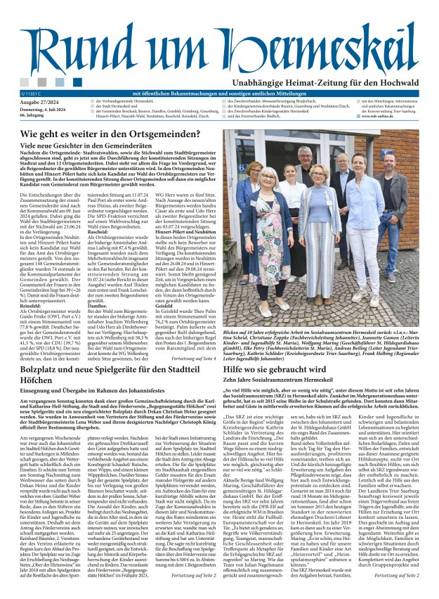 Rund um Hermeskeil Titelblatt 27/2024