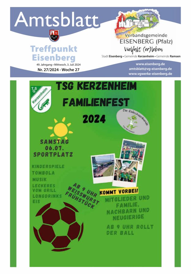 Treffpunkt Eisenberg Titelblatt 27/2024