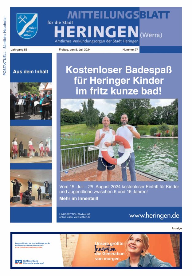 Mitteilungsblatt Heringen Titelblatt 27/2024