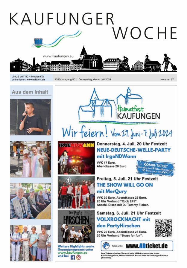 Kaufunger Woche Titelblatt 27/2024