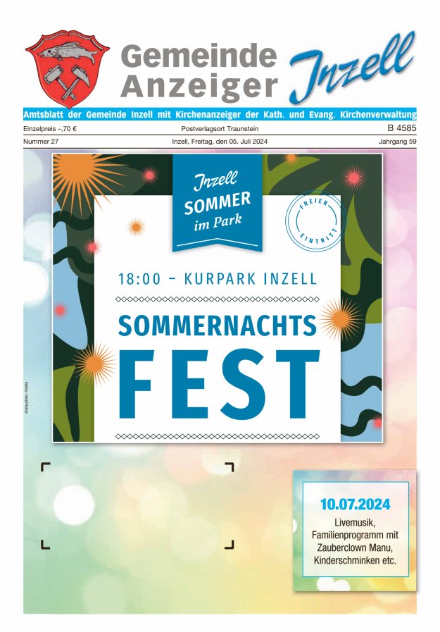 Gemeindeanzeiger Inzell Titelblatt 27/2024