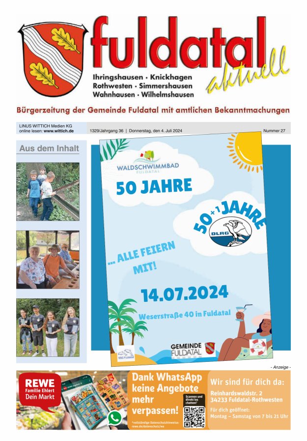 Fuldatal aktuell Titelblatt 27/2024