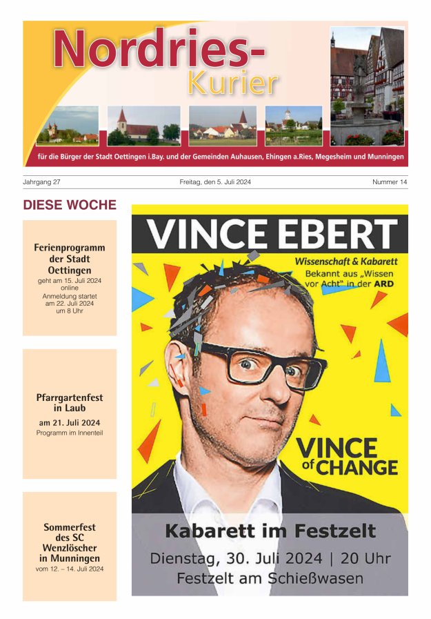 NordRies-Kurier Titelblatt 14/2024