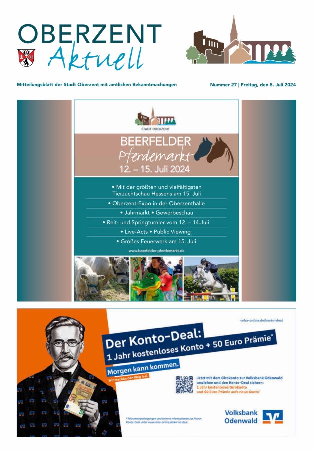 Oberzent aktuell Titelblatt 27/2024