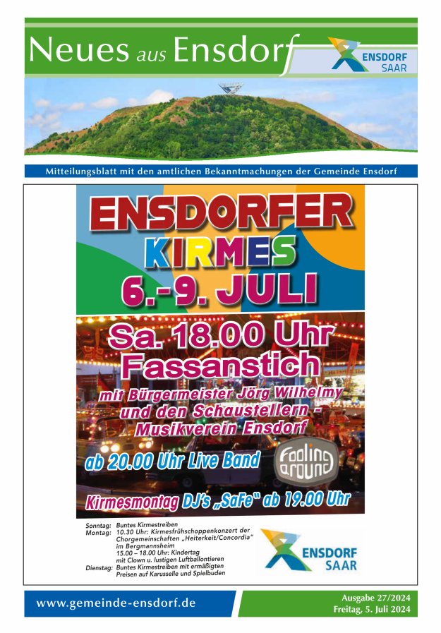 Neues aus Ensdorf Titelblatt 27/2024