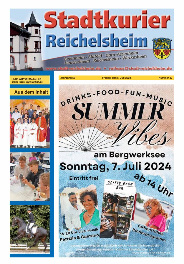 Stadtkurier Reichelsheim Titelblatt 27/2024