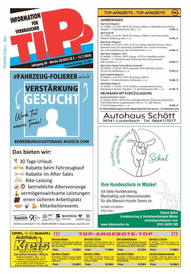 Tipp Vogelsberg Titelblatt 28/2024