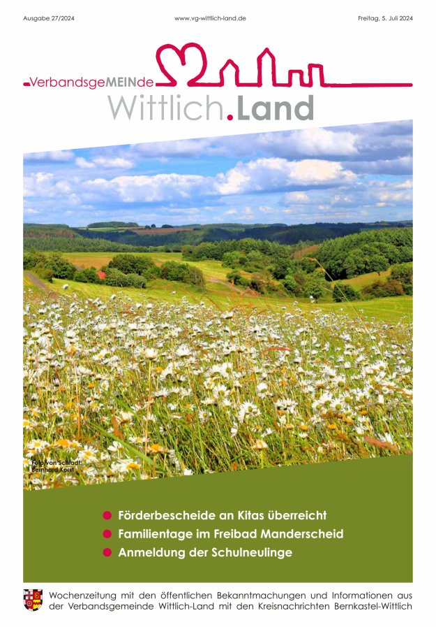 Mein Wittlich.Land Titelblatt 27/2024