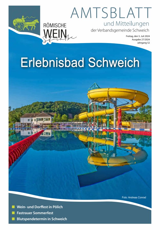 Amtsblatt VG Schweich Titelblatt 27/2024