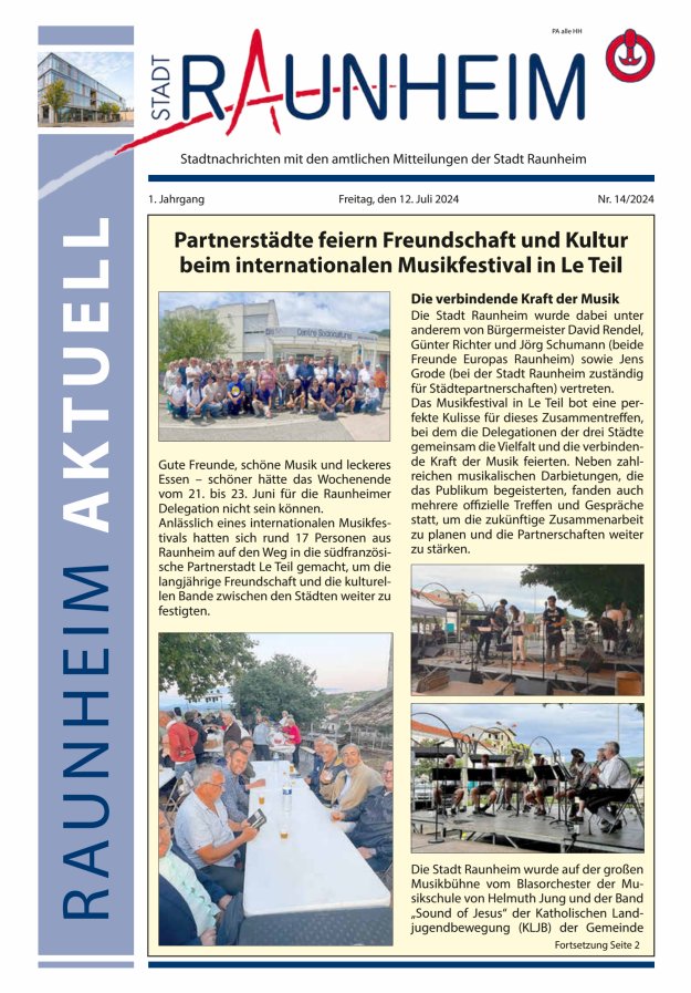 Raunheim aktuell Titelblatt 14/2024