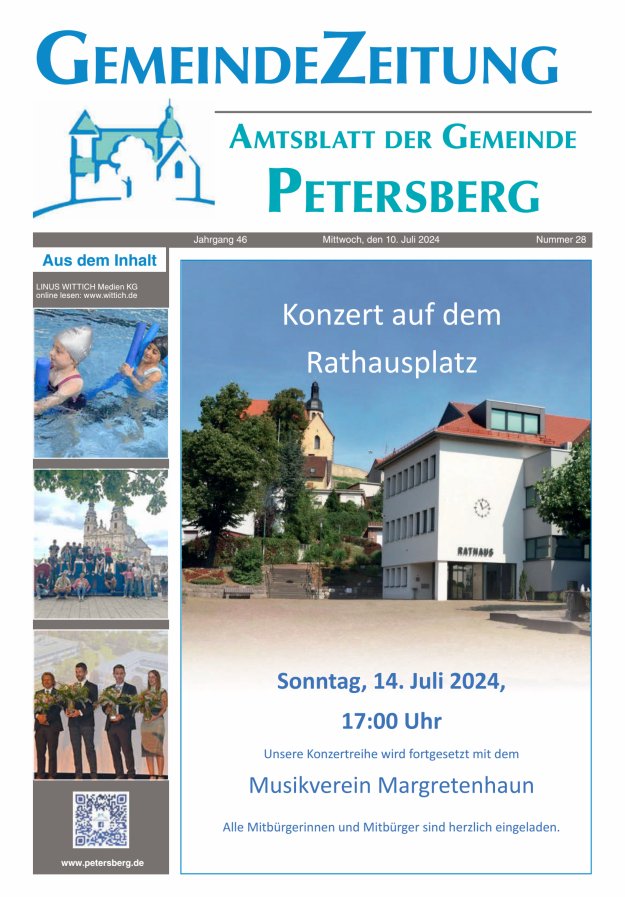 Amtsblatt Blickpunkt Petersberg Titelblatt 28/2024