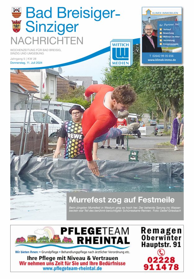 Bad Breisiger-Sinziger Nachrichten Titelblatt 28/2024