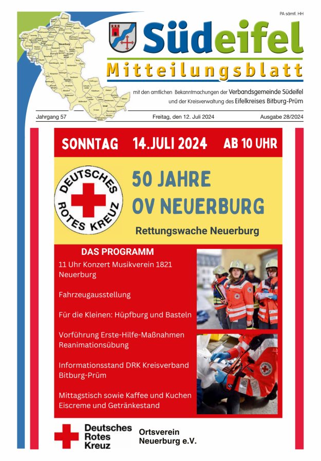 Mitteilungsblatt Südeifel Titelblatt 28/2024